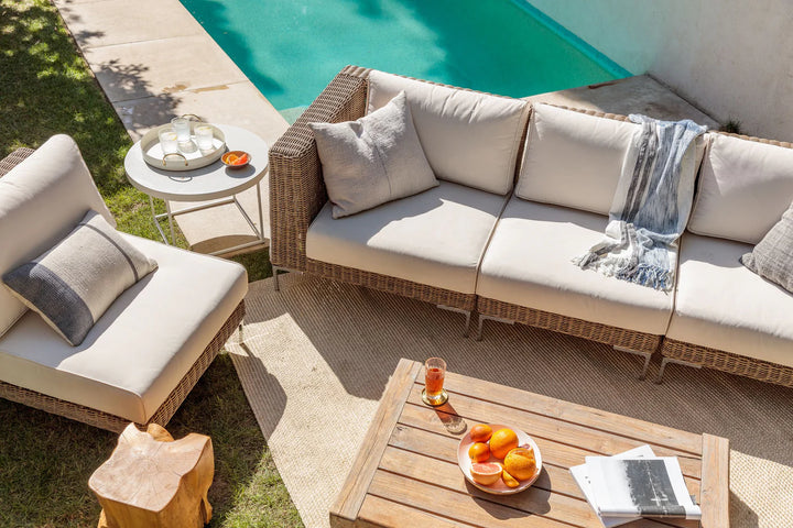 Outer Brown Wicker Outdoor 8-Seat U-Sectional
