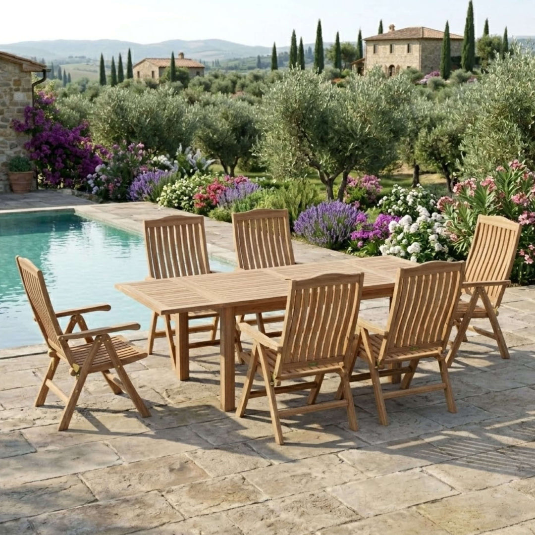 Anderson Teak 7-Piece Katana Extension Dining Set