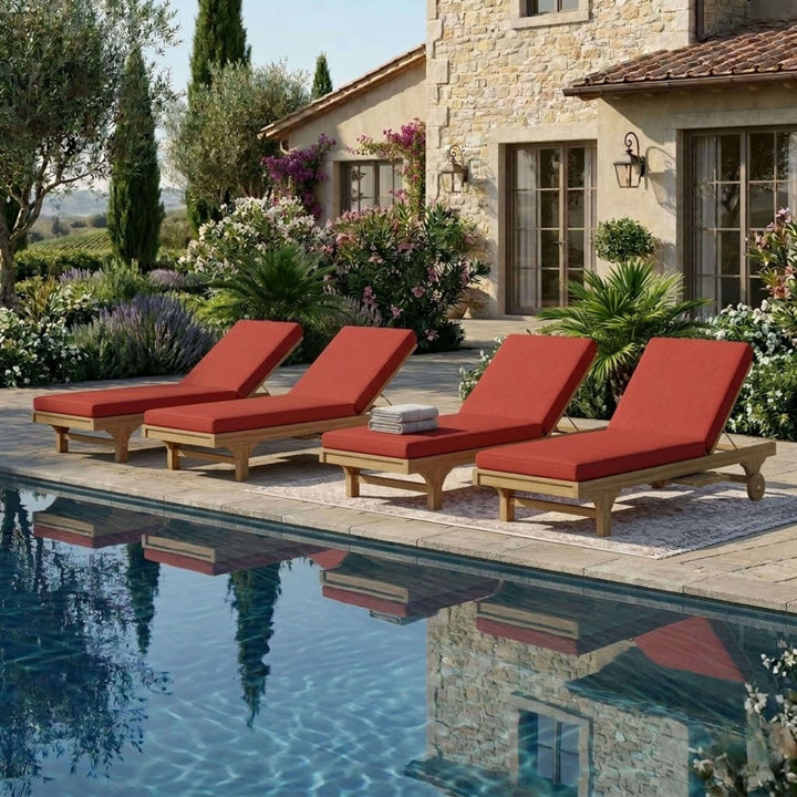 Anderson Teak 4-Piece Capri Sun Lounger Set