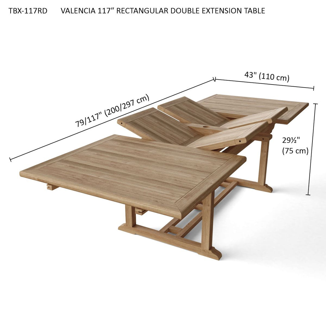 Anderson Teak 9-Piece Double Extension Oval Dining Set