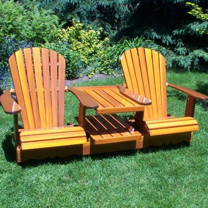 All Things Cedar Noblewood Double Adirondack Chair – Western Red Cedar