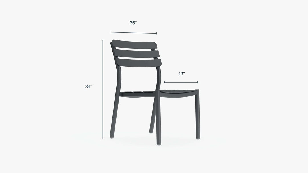 OuterStone Outdoor Dining Table + 8 595 Dining Armless Chairs