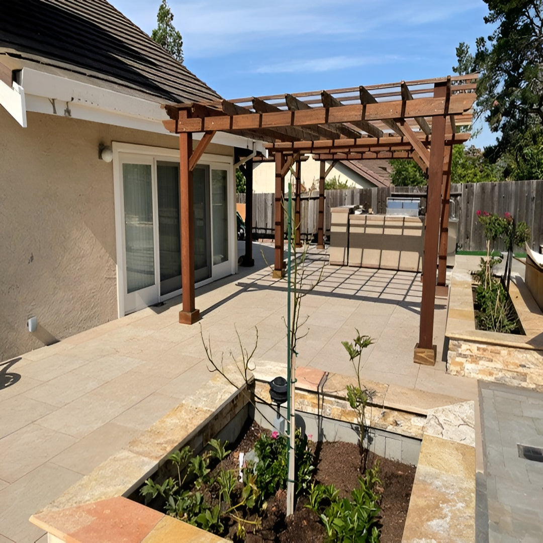 Outdoor Super Deck Redwood Pergola