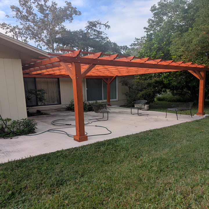 Outdoor Super Deck Redwood Pergola