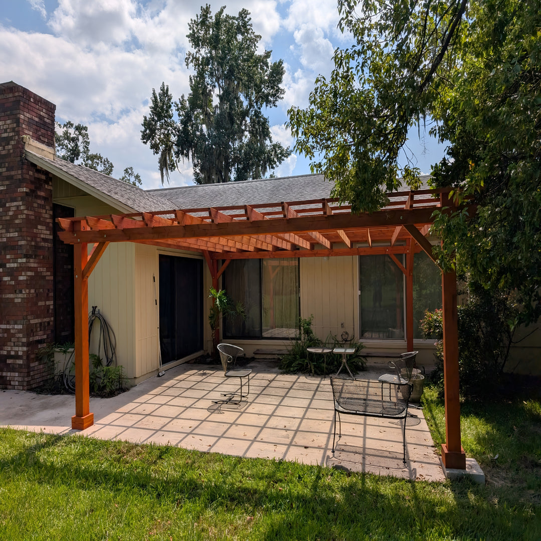 Outdoor Super Deck Redwood Pergola