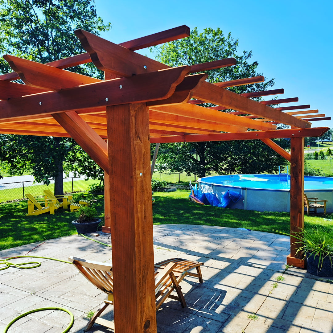 Outdoor Super Deck Redwood Pergola