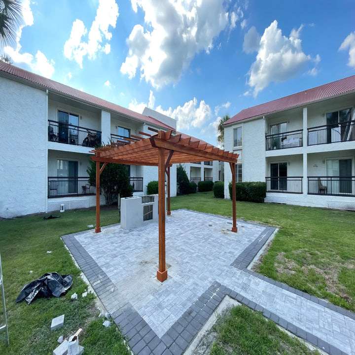 Outdoor Super Deck Redwood Pergola