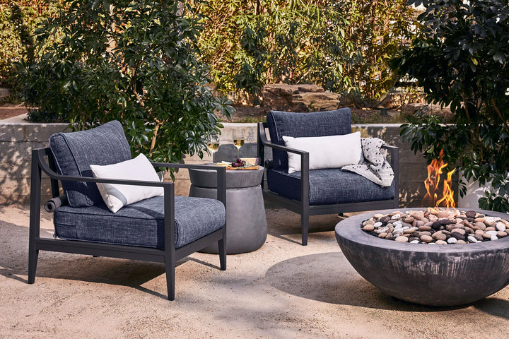 Outer Charcoal Aluminum Outdoor Sofa with Armchairs - 5 Seat