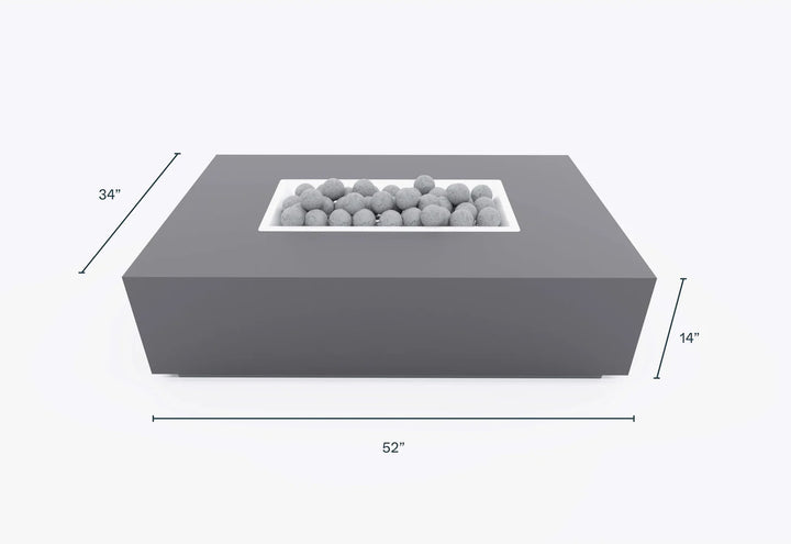 Outer Concrete Fire Pit Table - Rectangular