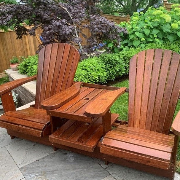 All Things Cedar Noblewood Double Adirondack Chair – Western Red Cedar