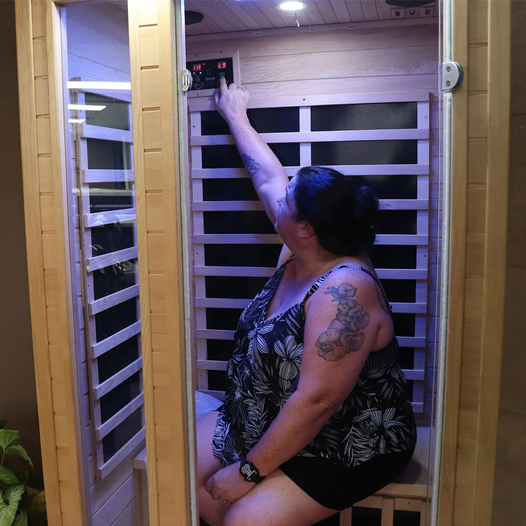 Chill Therapy CA Tremblant 1-Person Infrared Sauna – Hemlock Wood