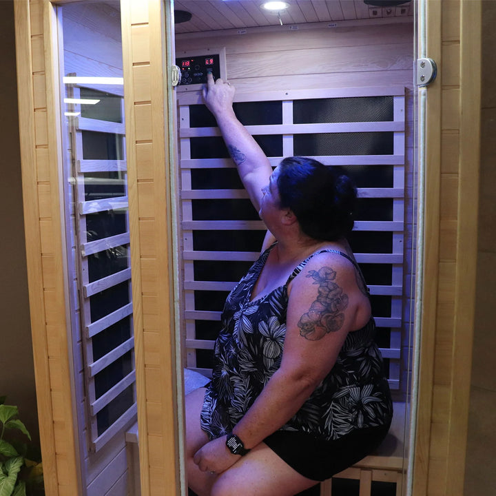 Chill Therapy CA Tremblant 1-Person Infrared Sauna – Hemlock Wood