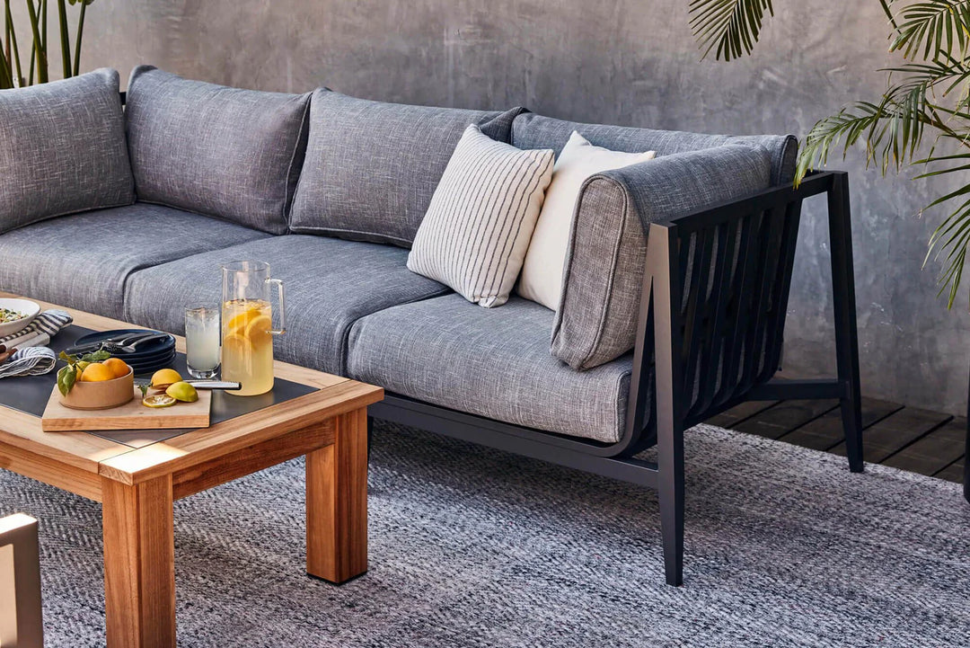 Outer Charcoal Aluminum Outdoor 7-Seat U-Sectional