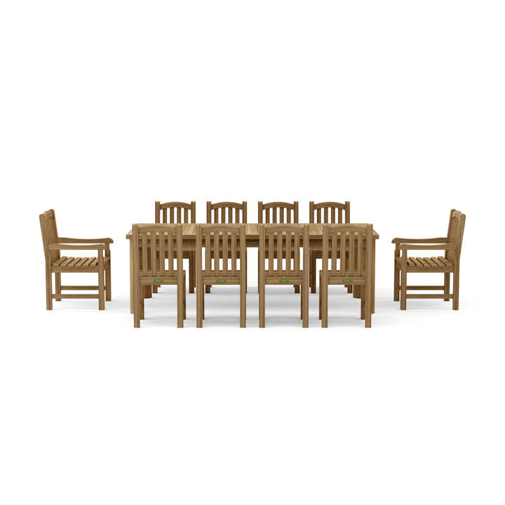 Anderson Teak 11-Piece Chelsea Rectangular Dining Table Set