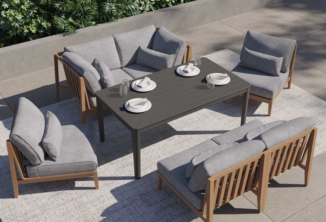 Outer Teak Outdoor 7-Seat U-Sectional