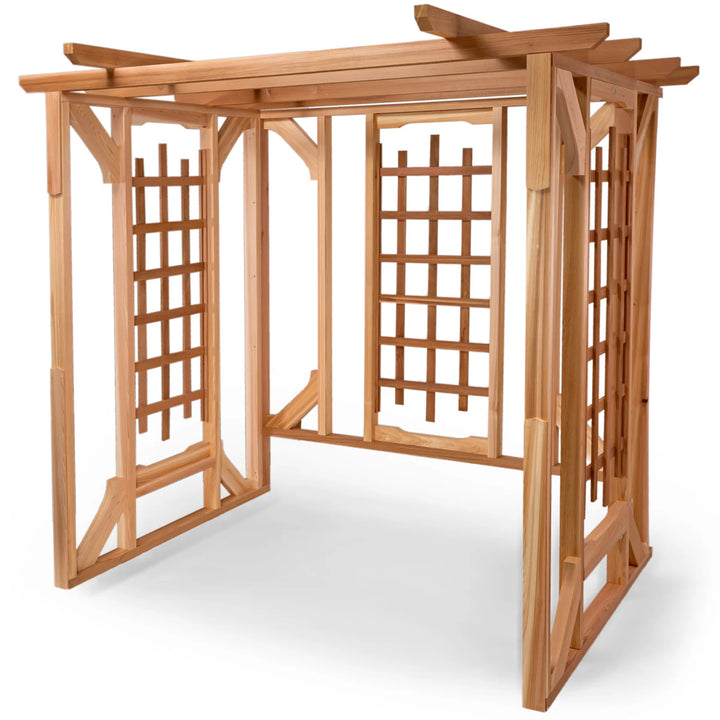 All Things Cedar Cedar Pergola Garden Arbor – Natural Western Red Cedar
