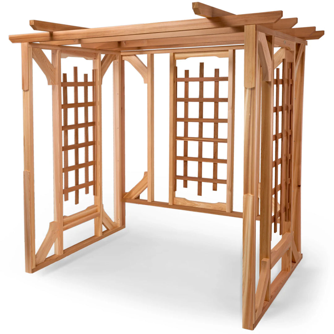 All Things Cedar Cedar Pergola with Swing