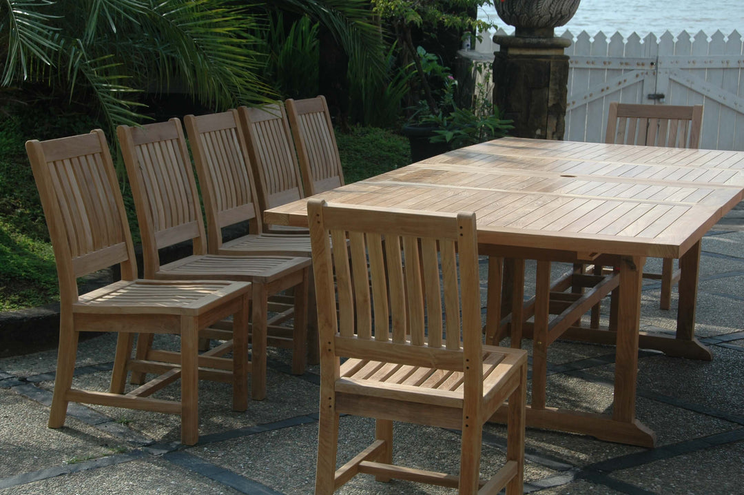 Anderson Teak 13-Piece Sahara Rialto Rectangular Dining Set