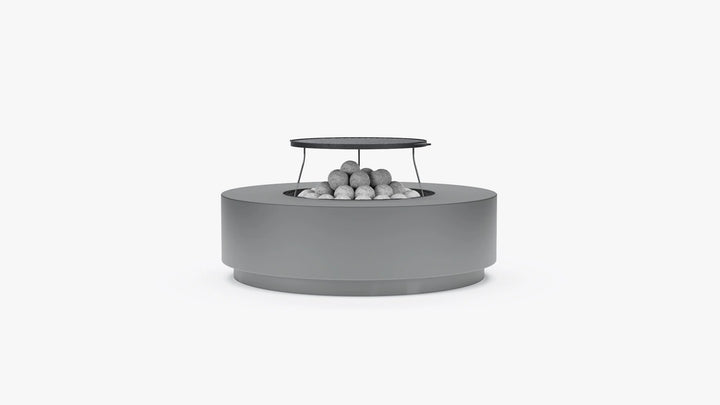 Outer Round Concrete Fire Pit Table Cooking Set