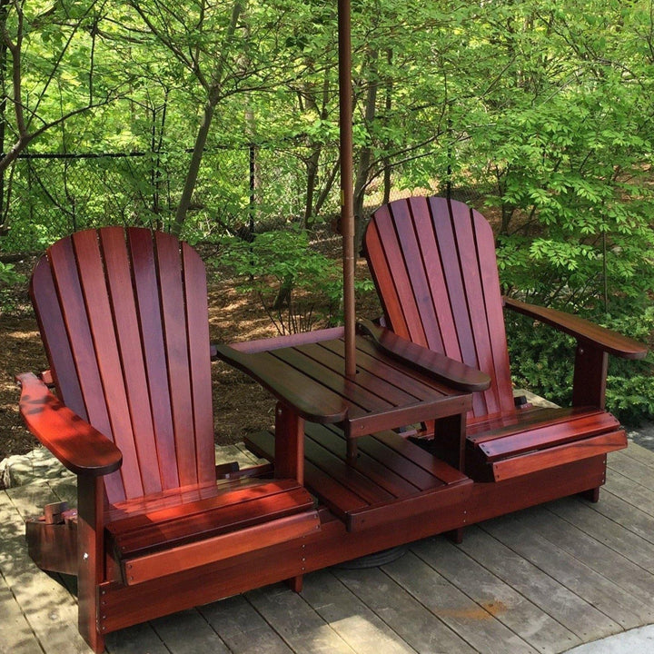 All Things Cedar Noblewood Double Adirondack Chair – Western Red Cedar