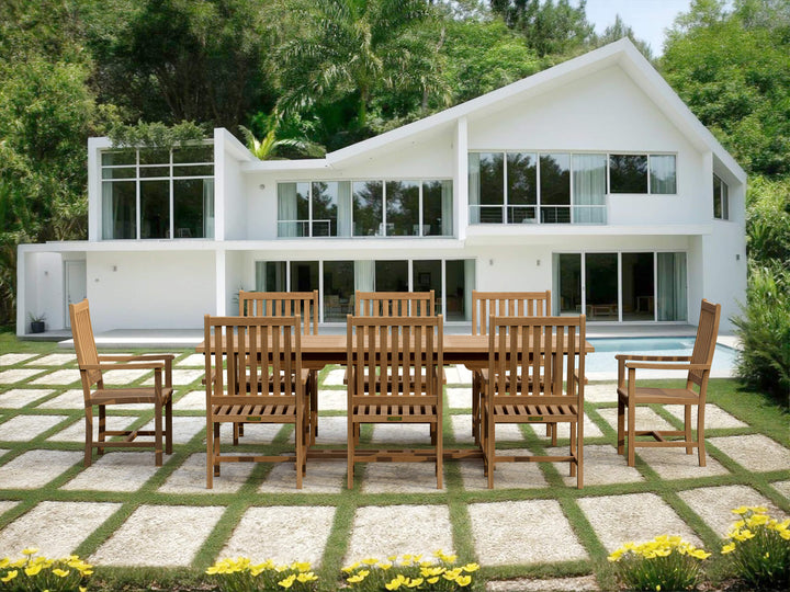 Anderson Teak 9-Piece Bahama Wilshire Extension Dining Set