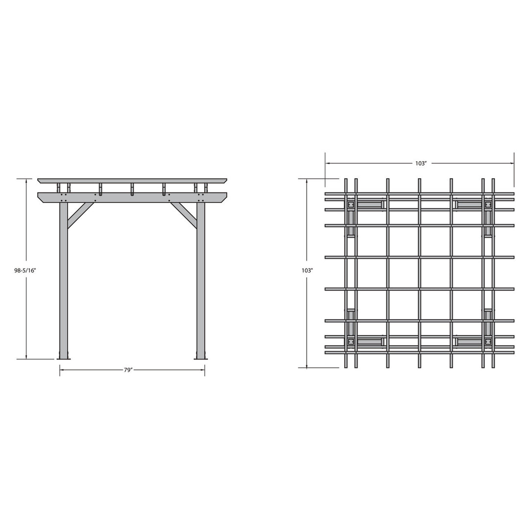 Sequoia St. Clair 8' x 8' Pergola