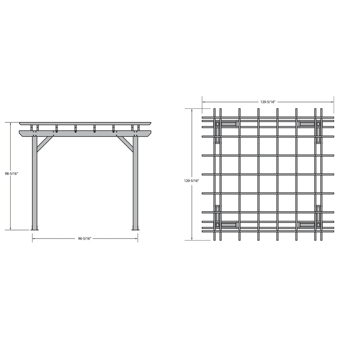 Sequoia St. Clair 10' x 10' Pergola