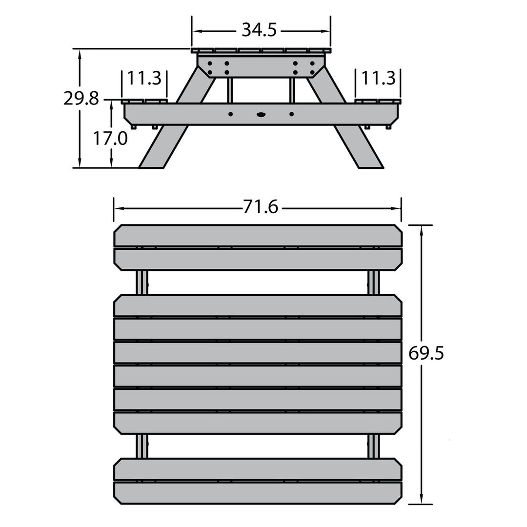 Sequoia Homestead 6-Foot Picnic Table