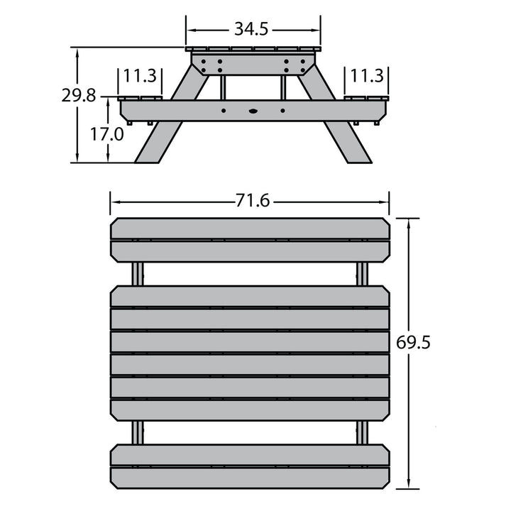 Sequoia Homestead 6-Foot Picnic Table