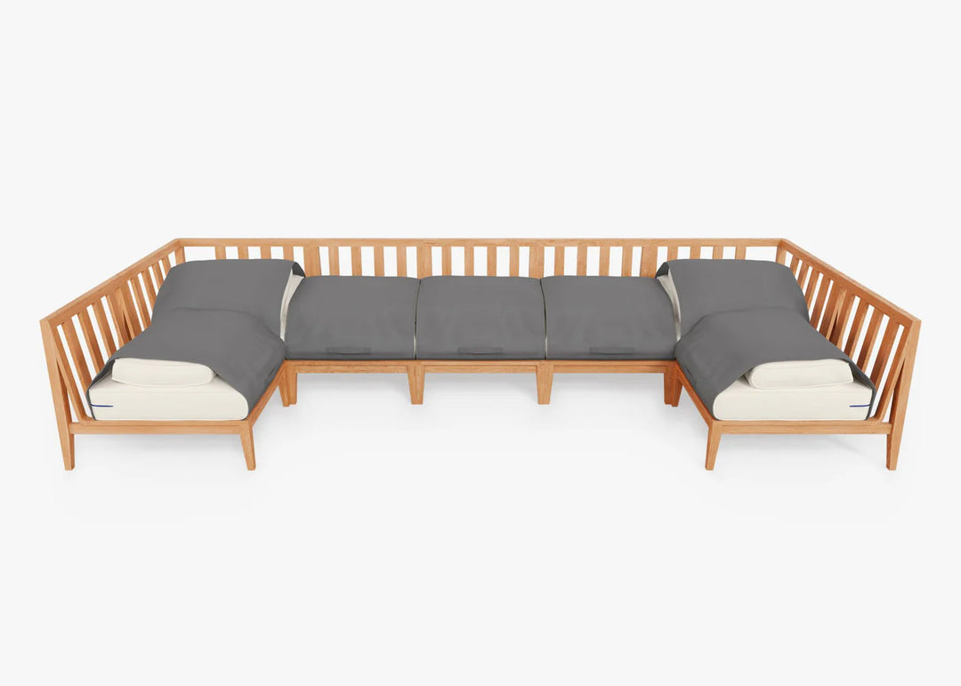 Outer Teak Outdoor 7-Seat U-Sectional