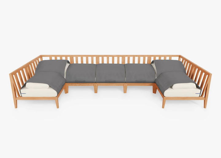 Outer Teak Outdoor 7-Seat U-Sectional