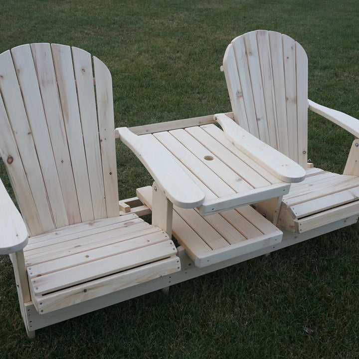 All Things Cedar Noblewood Double Adirondack Chair – Western Red Cedar