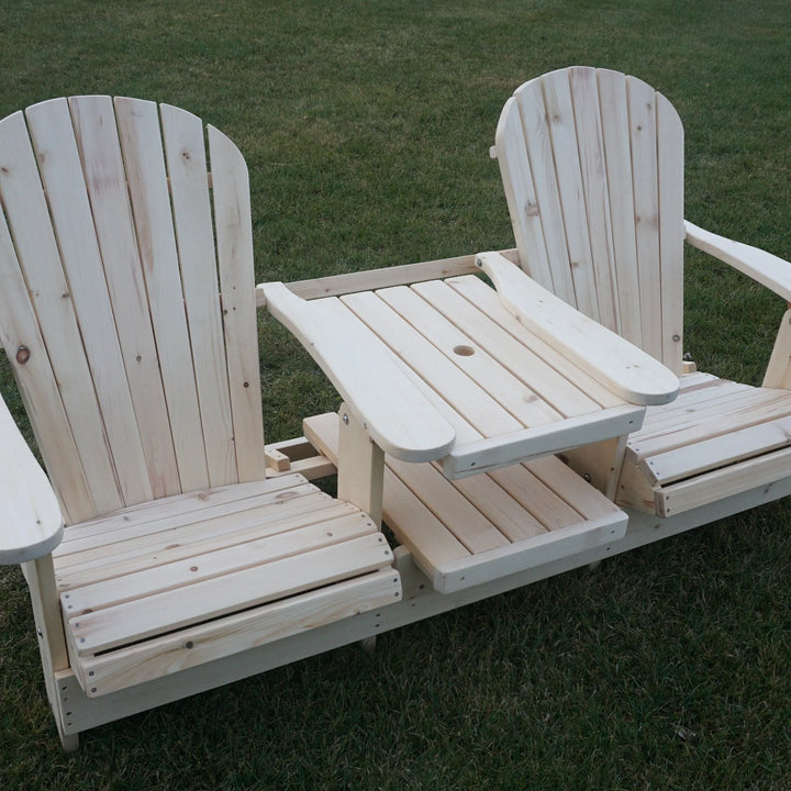 All Things Cedar Noblewood Double Adirondack Chair – Western Red Cedar
