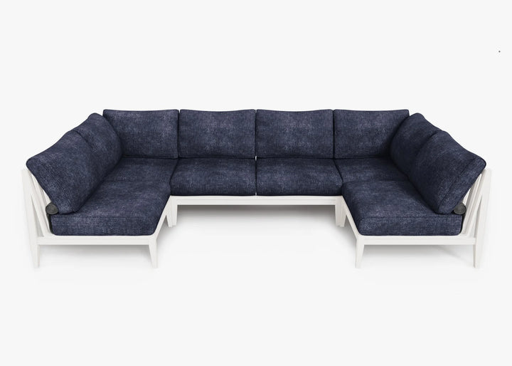 Outer White Aluminum Outdoor 6-Seat U-Sectional