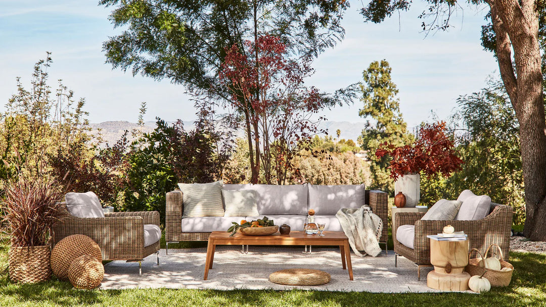 Outer Brown Wicker Outdoor 8-Seat U-Sectional