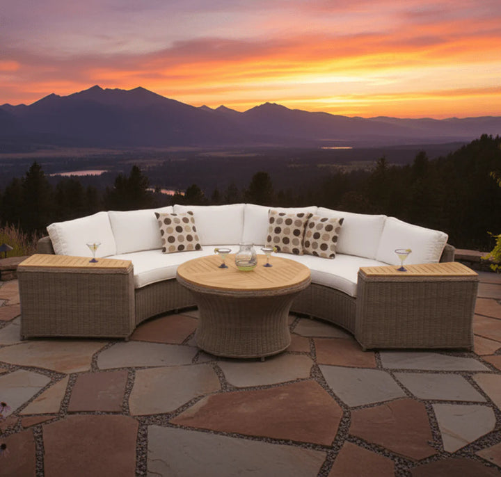 Padma's Plantation Barbados Outdoor Rounded Sectional Set