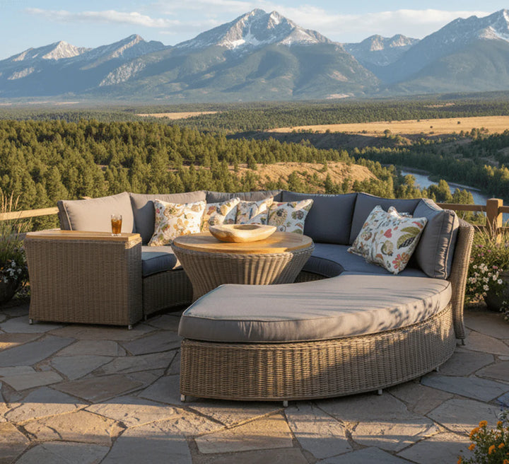 Padma's Plantation Barbados Outdoor Rounded Sectional Set