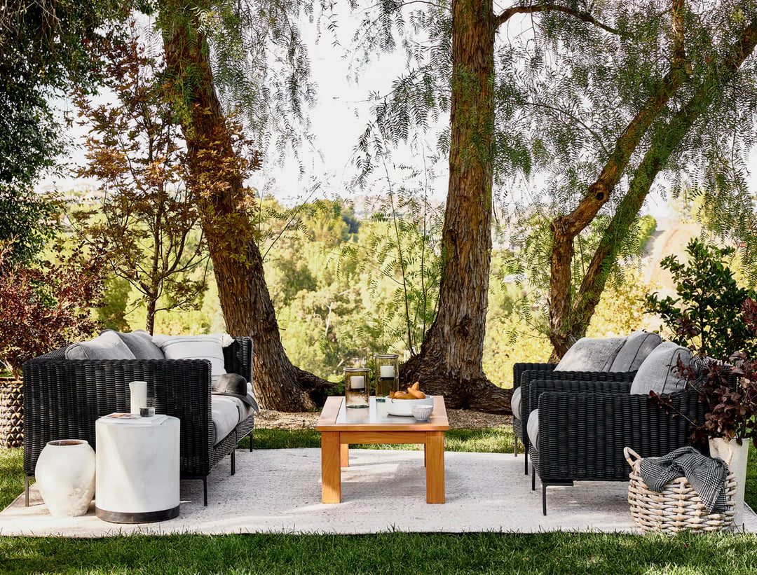 Outer Black Wicker Outdoor 8-Seat U-Sectional