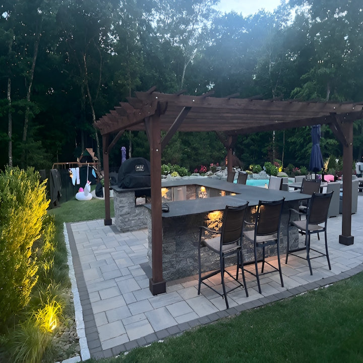 Outdoor Super Deck Redwood Pergola