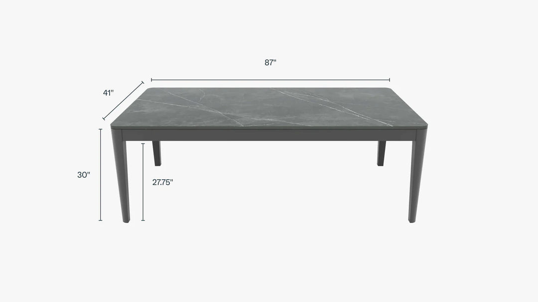 OuterStone Outdoor Dining Table + 8 595 Dining Armless Chairs