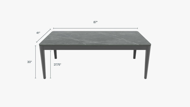 OuterStone Outdoor Dining Table + 8 595 Dining Armless Chairs