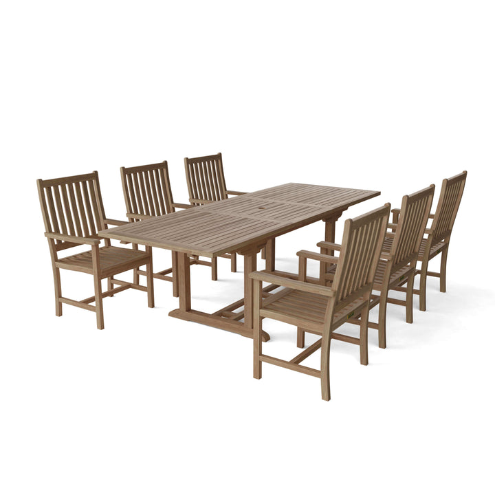 Anderson Teak 9-Piece Bahama Wilshire Extension Dining Set