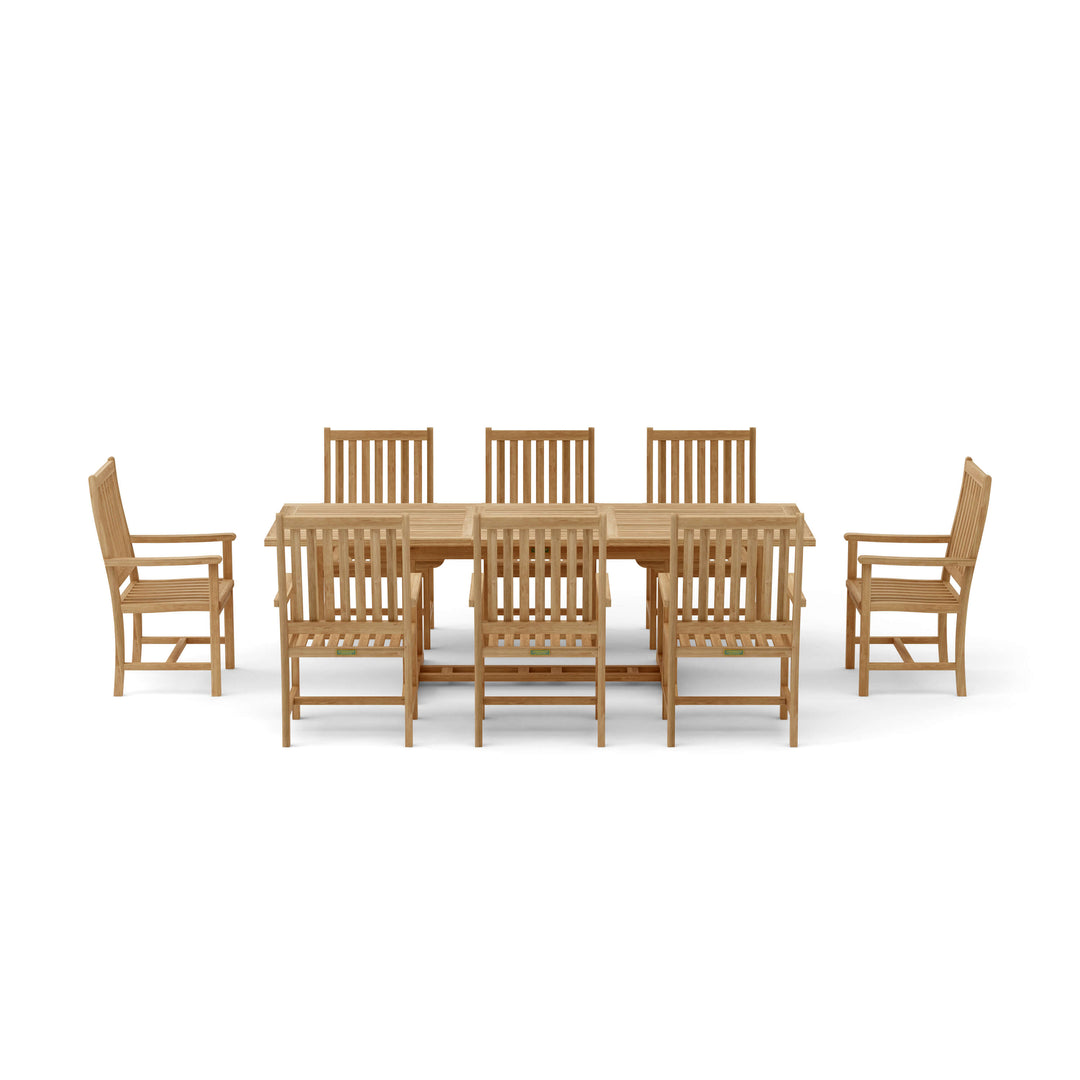 Anderson Teak 9-Piece Bahama Wilshire Extension Dining Set