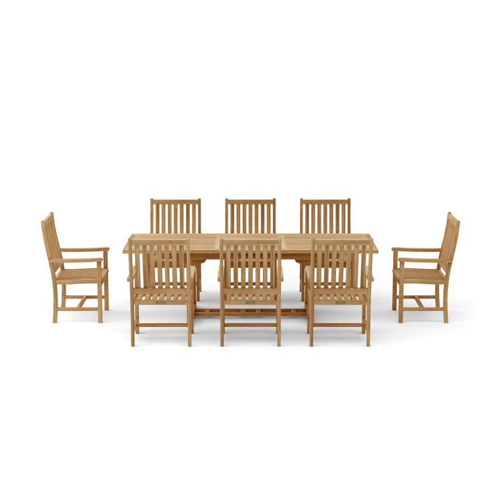 Anderson Teak 9-Piece Bahama Wilshire Extension Dining Set