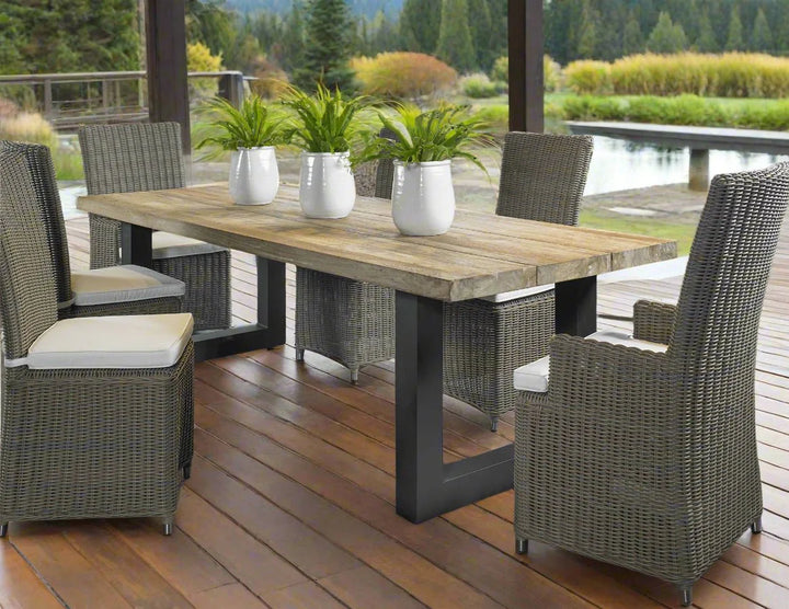 Padma's Plantation Outdoor Vittoria Reclaimed Teak Dining Table