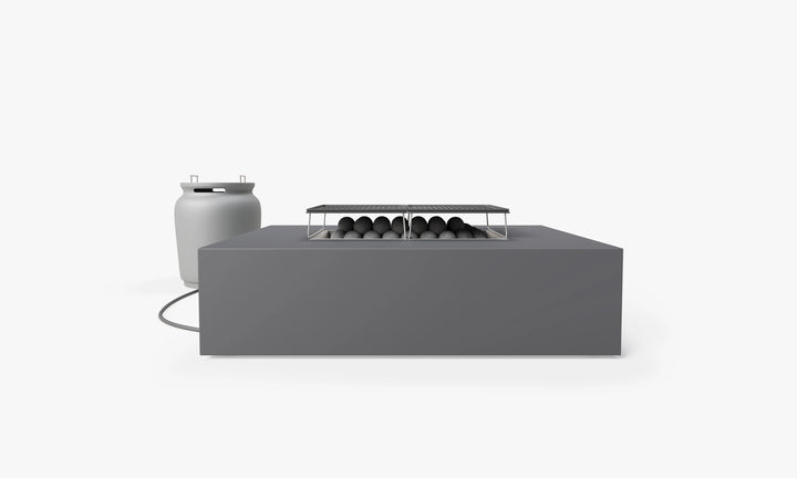 Outer Concrete Fire Pit Table Cooking Set + Propane Tank Cover - Rectangular
