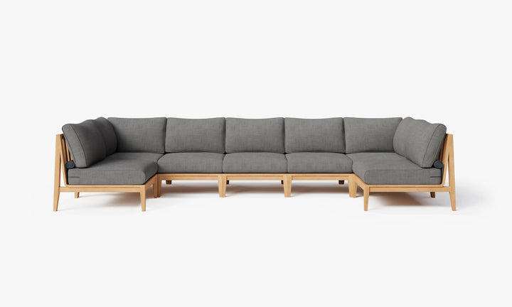 Outer Teak Outdoor 7-Seat U-Sectional