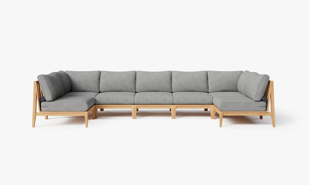 Outer Teak Outdoor 7-Seat U-Sectional