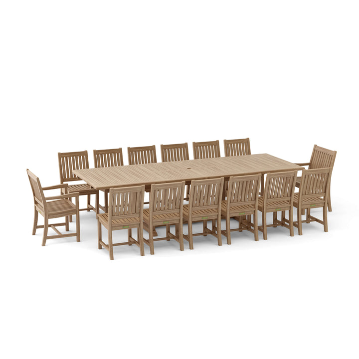 Anderson Teak 9-Piece Double Extension Oval Dining Set