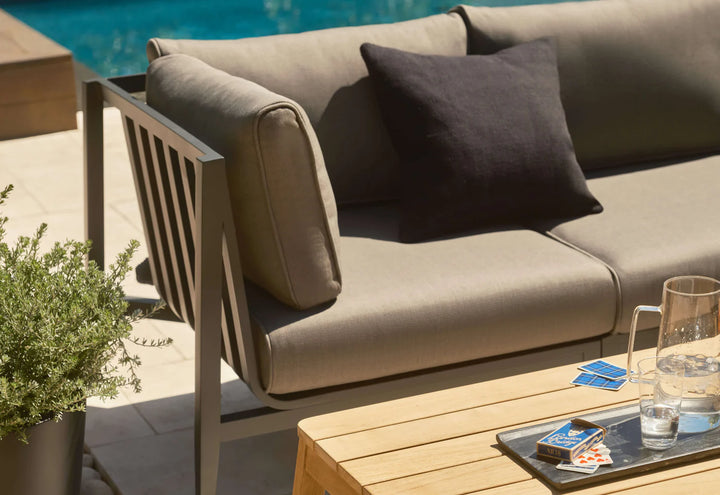 Outer Charcoal Aluminum Outdoor 5-Seat L-Sectional